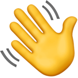 Emoji of a waving hand